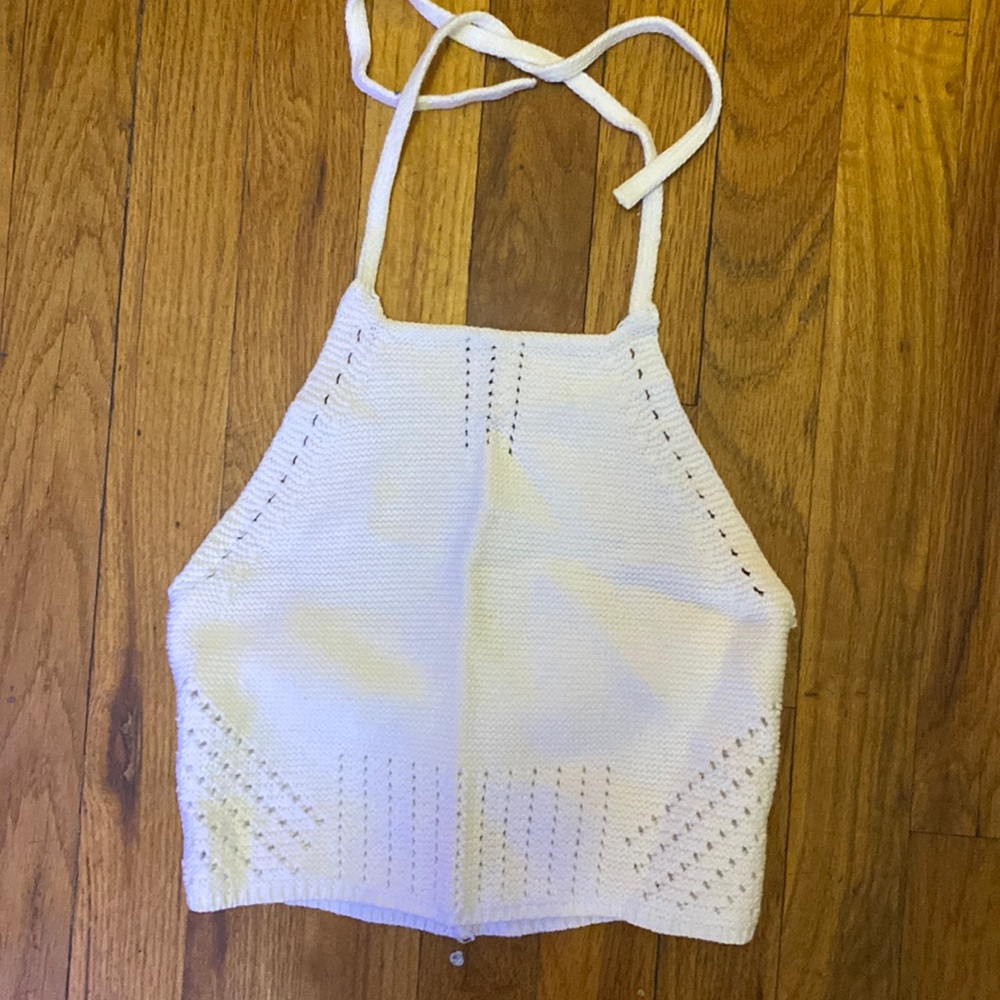 Garage halter crop top